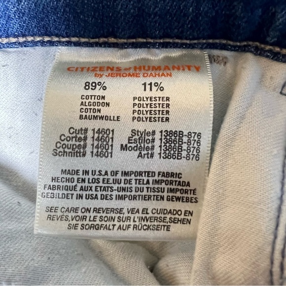 CITIZENS OF HUMANITY Denim Dani Cropped Straight Leg Mid Rise Jeans Size 28 - Picture 9 of 11